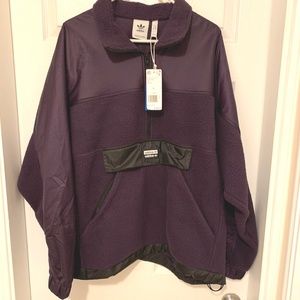 Adidas Mens Track Fleece Pullover Jacket NWT